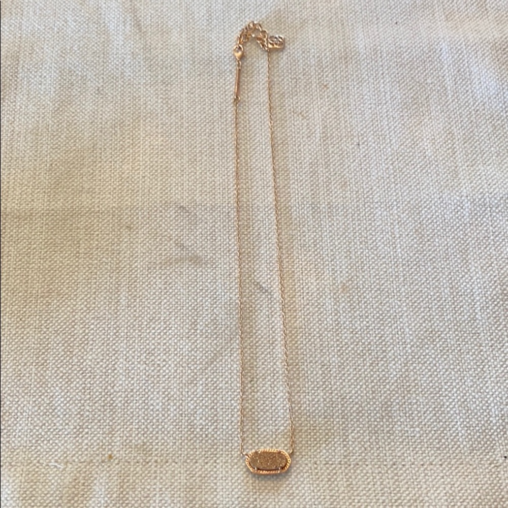 Kendra Scott Rose Gold Druzy Necklace